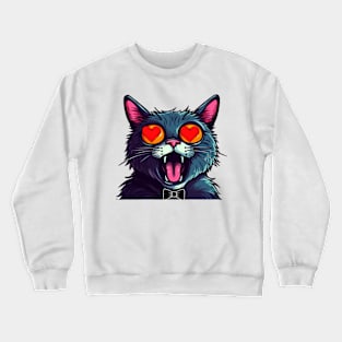 LOVE SPEAKS LOUDER, BLOWN AWAY CAT Crewneck Sweatshirt